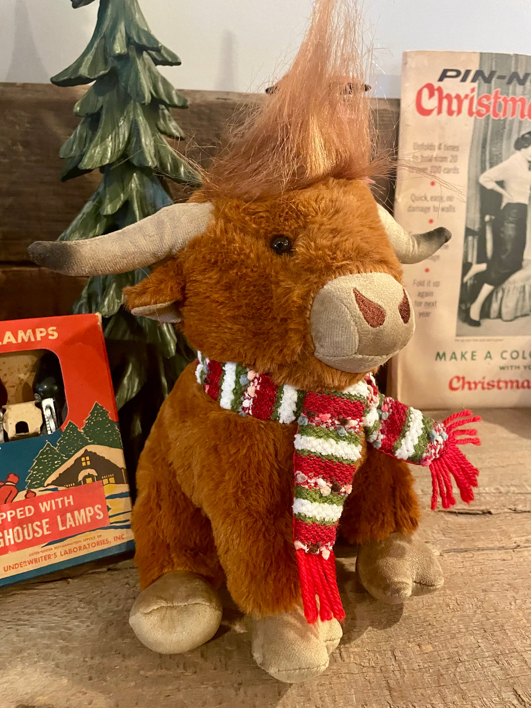 Christmas Highland Cow Plushie