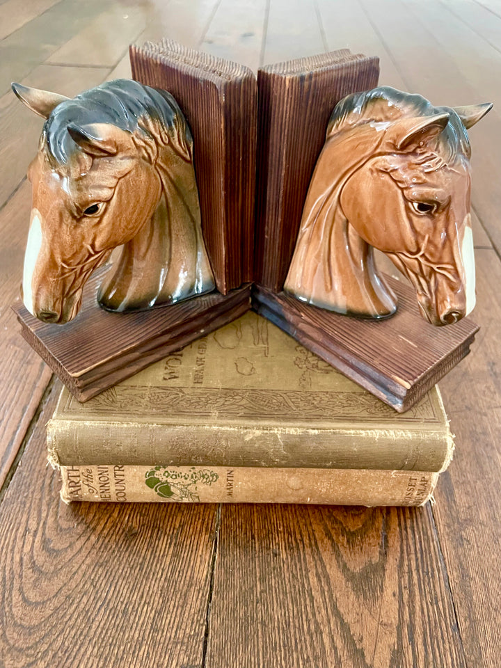 Vintage Horse Head Bookends