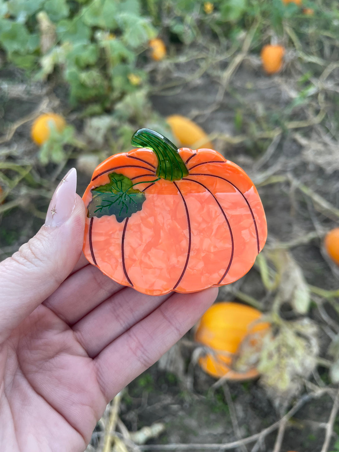 Pumpkin Claw Clip