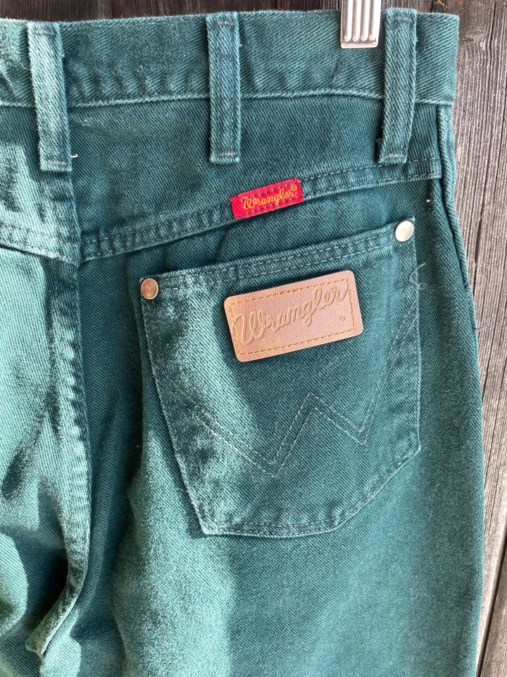 Vintage Cropped Wranglers- Forest Green
