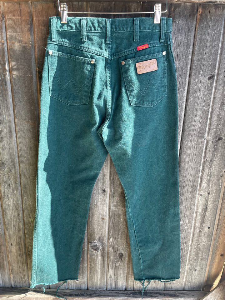 Vintage Cropped Wranglers- Forest Green