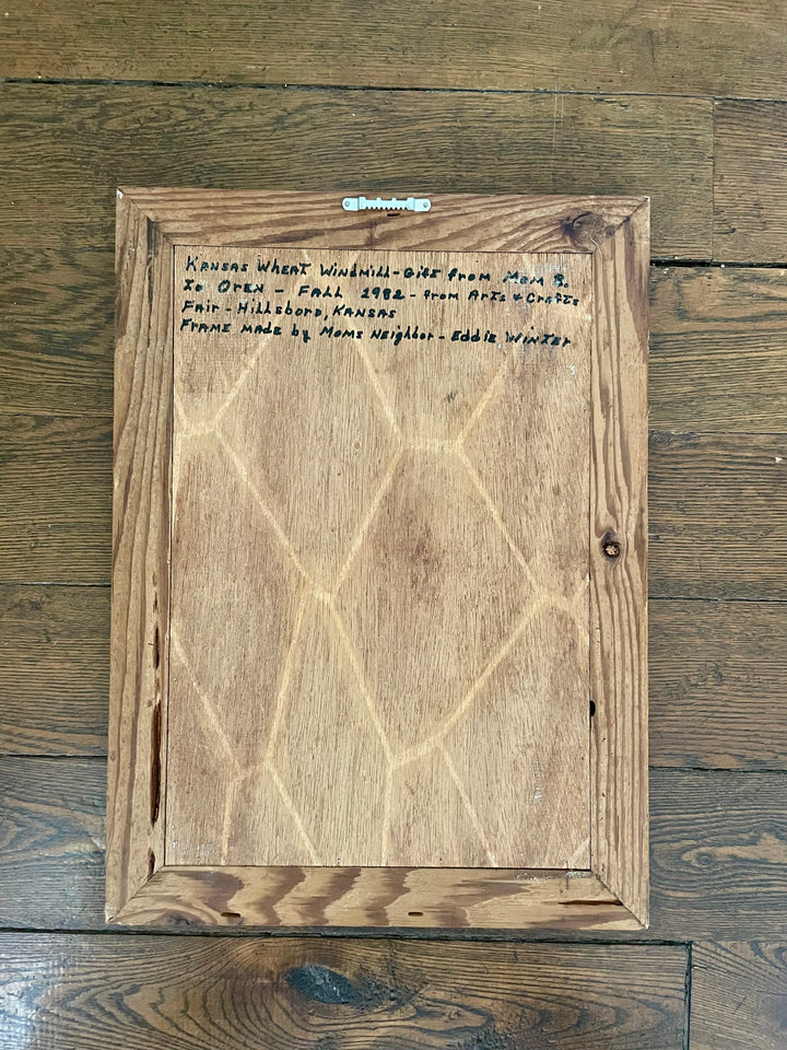 Vintage Kansas Wheat Windmill Artwork – Handmade (1982)