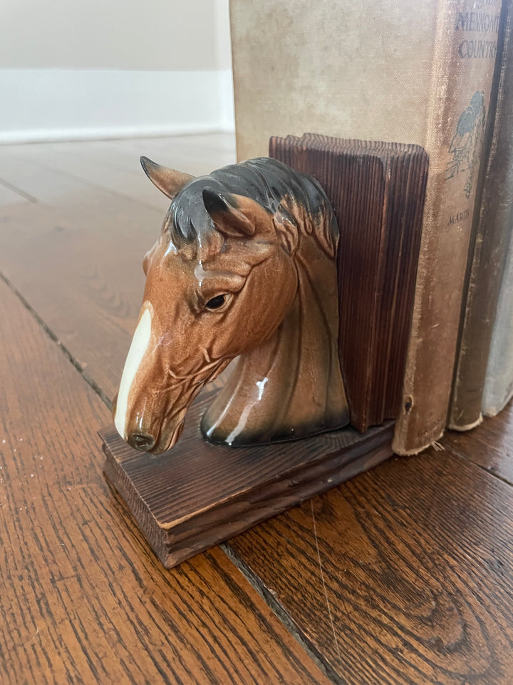 Vintage Horse Head Bookends