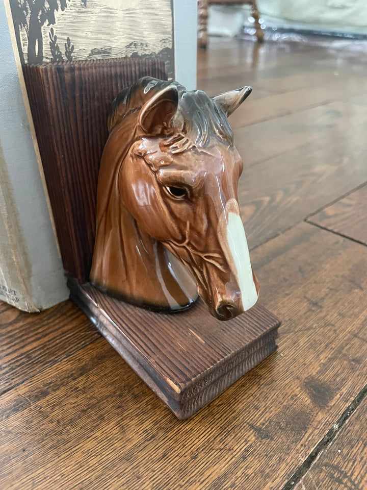 Vintage Horse Head Bookends