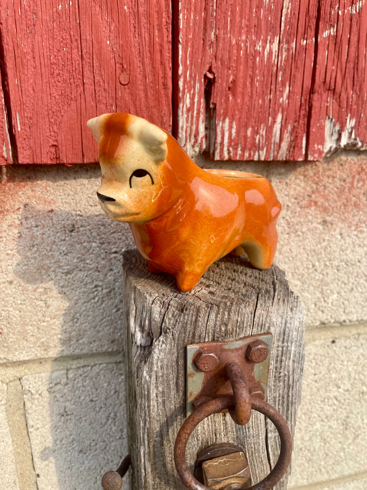 Vintage Bull Planter