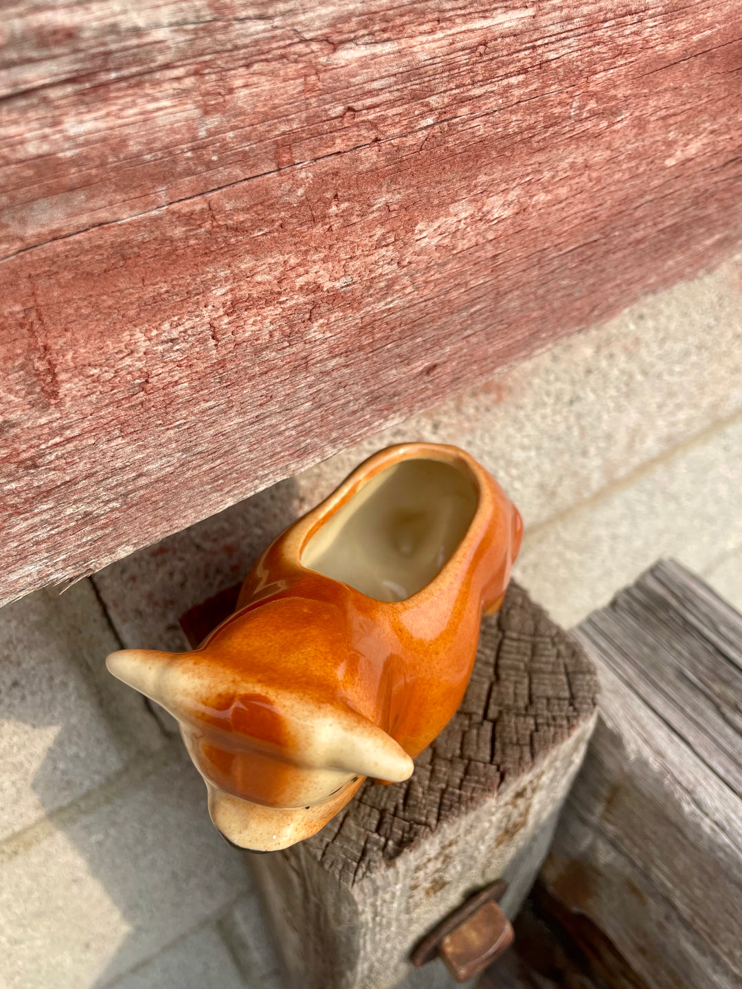 Vintage Bull Planter