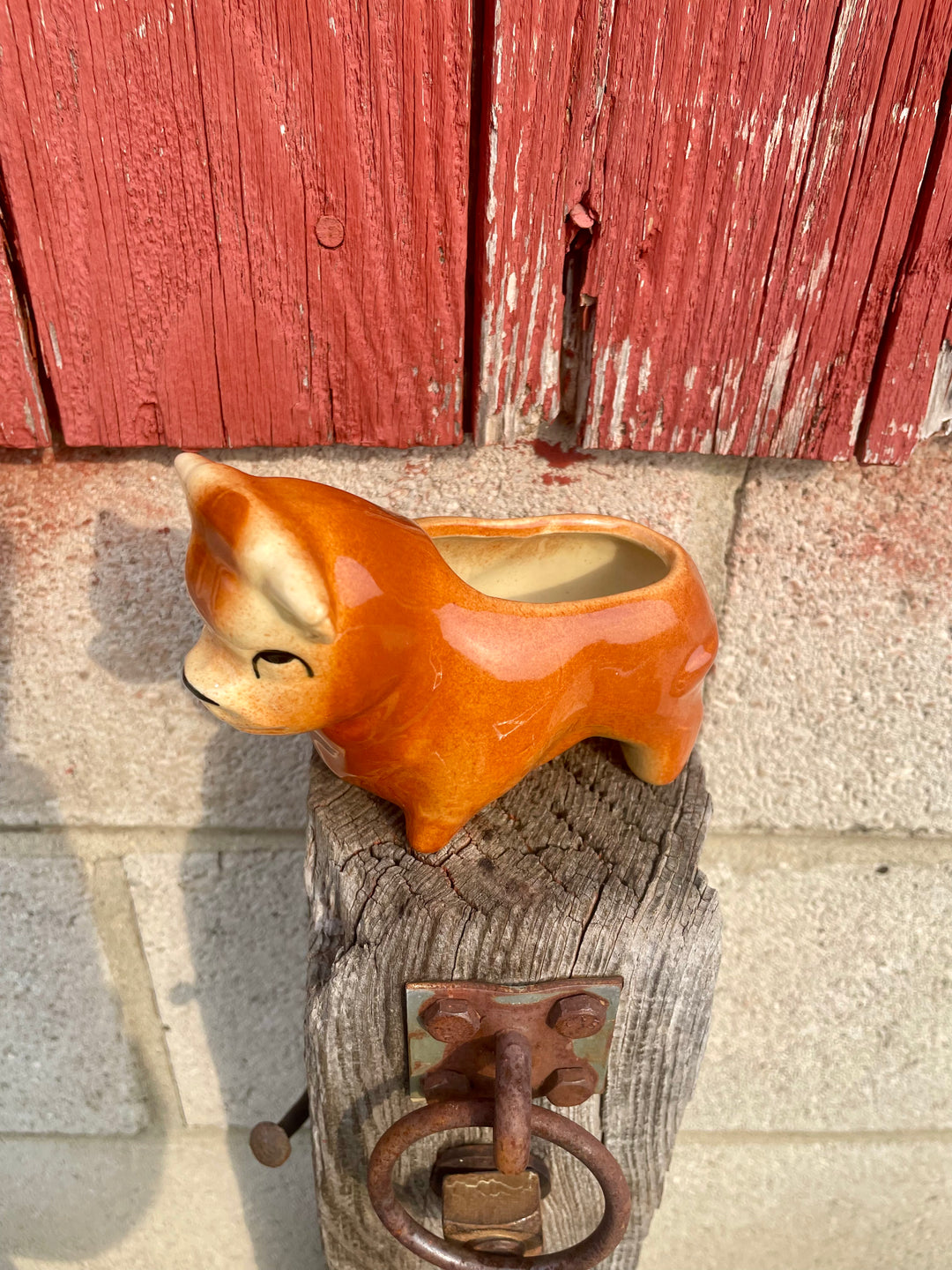 Vintage Bull Planter
