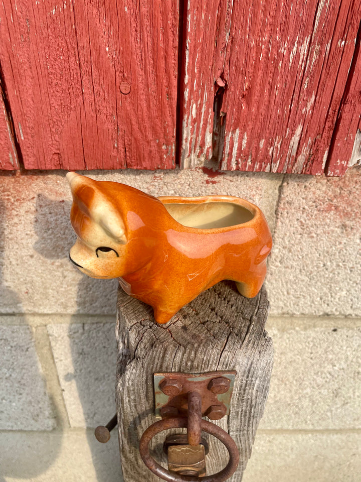 Vintage Bull Planter